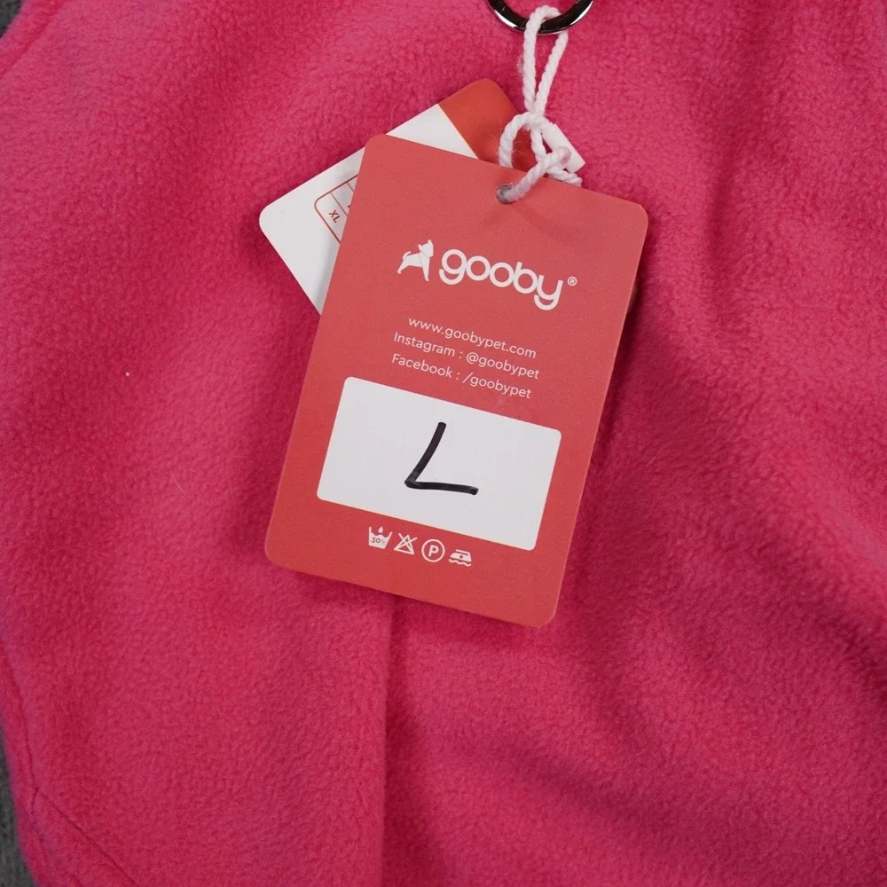 Gooby‎ Pink Fleece Vest Size Large 14.5 Inches Small Dogs Large Cat